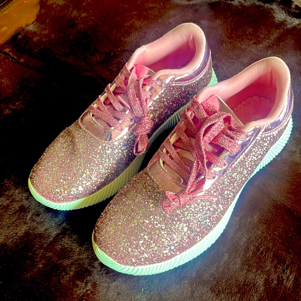 Pink Sparkly Sneakers